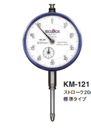 得樂(lè )TECLOCK百分表0.01mm長(cháng)行程指示表日本進(jìn)口KM-121